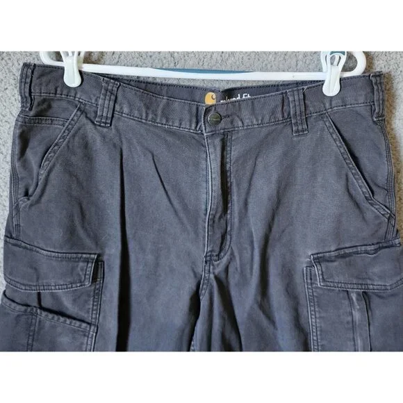 Carhartt Relaxed Fit Gray Casual Grunge Workwear Cargo Shorts Size 38 103542 - Picture 2 of 16
